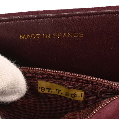 Chanel 1996-1997 Bordeaux Suede Handbag