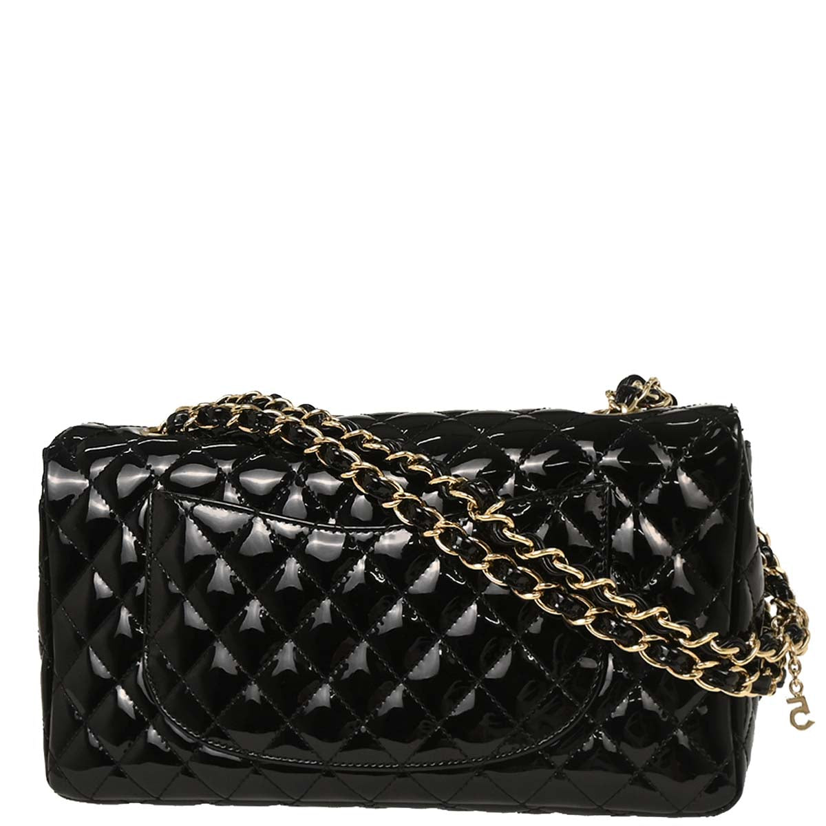 Chanel 2009-2010 Black Patent Leather Shoulder Bag