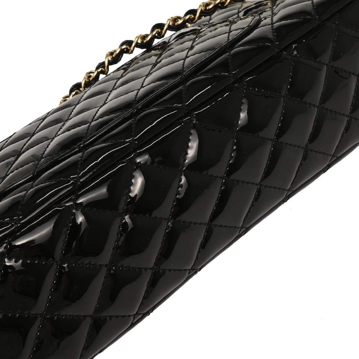 Chanel 2009-2010 Black Patent Leather Shoulder Bag