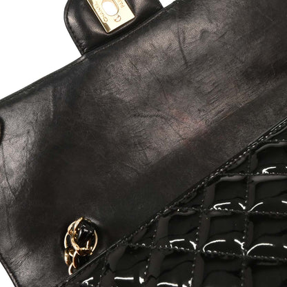 Chanel 2009-2010 Black Patent Leather Shoulder Bag
