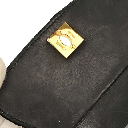Chanel 1991-1994 Black Velvet Shoulder Bag