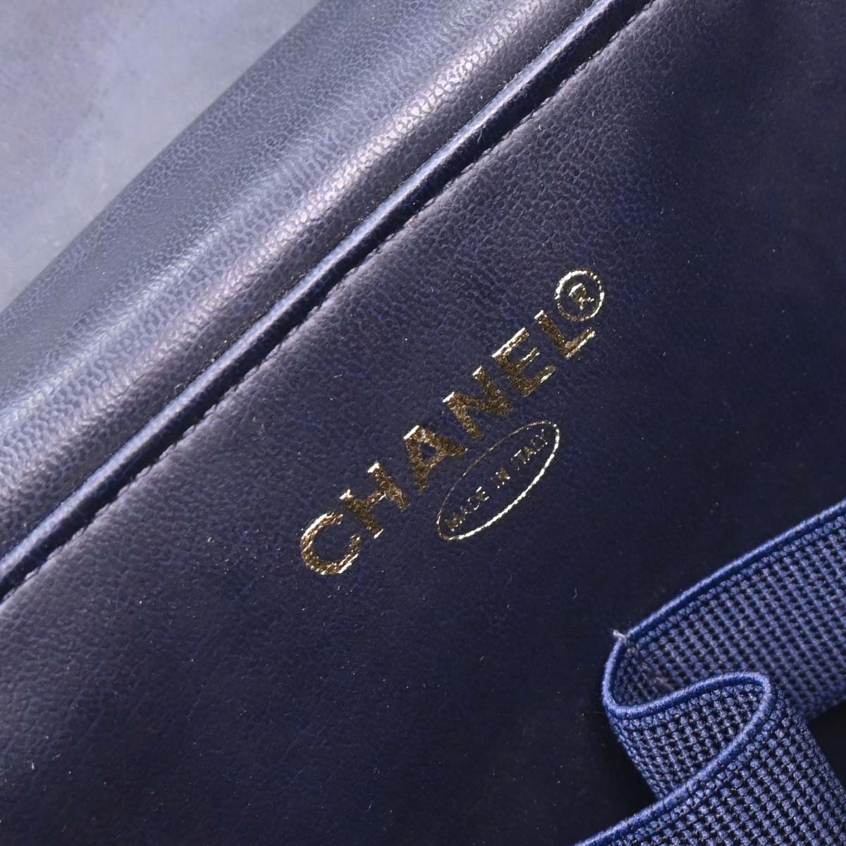 Chanel 1996-1997 Blue Denim Vanity 2way Shoulder Handbag