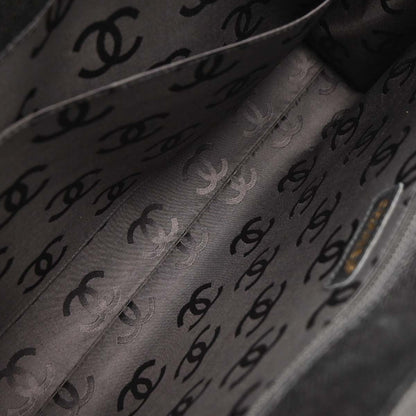 Chanel 2002-2003 Black Caviar Choco Bar Tote Handbag