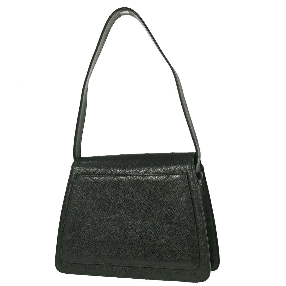 Chanel 1997-1999 Dark Green Caviar Handbag