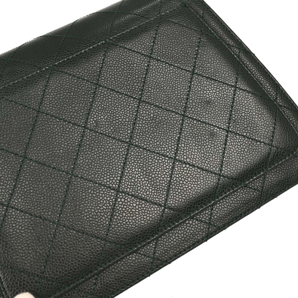 Chanel 1997-1999 Dark Green Caviar Handbag