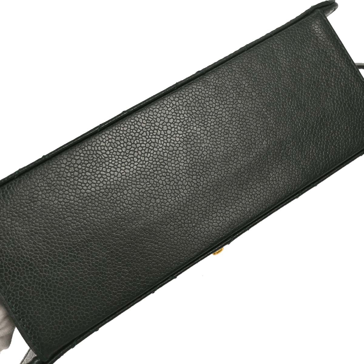 Chanel 1997-1999 Dark Green Caviar Handbag