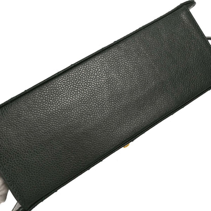 Chanel 1997-1999 Dark Green Caviar Handbag