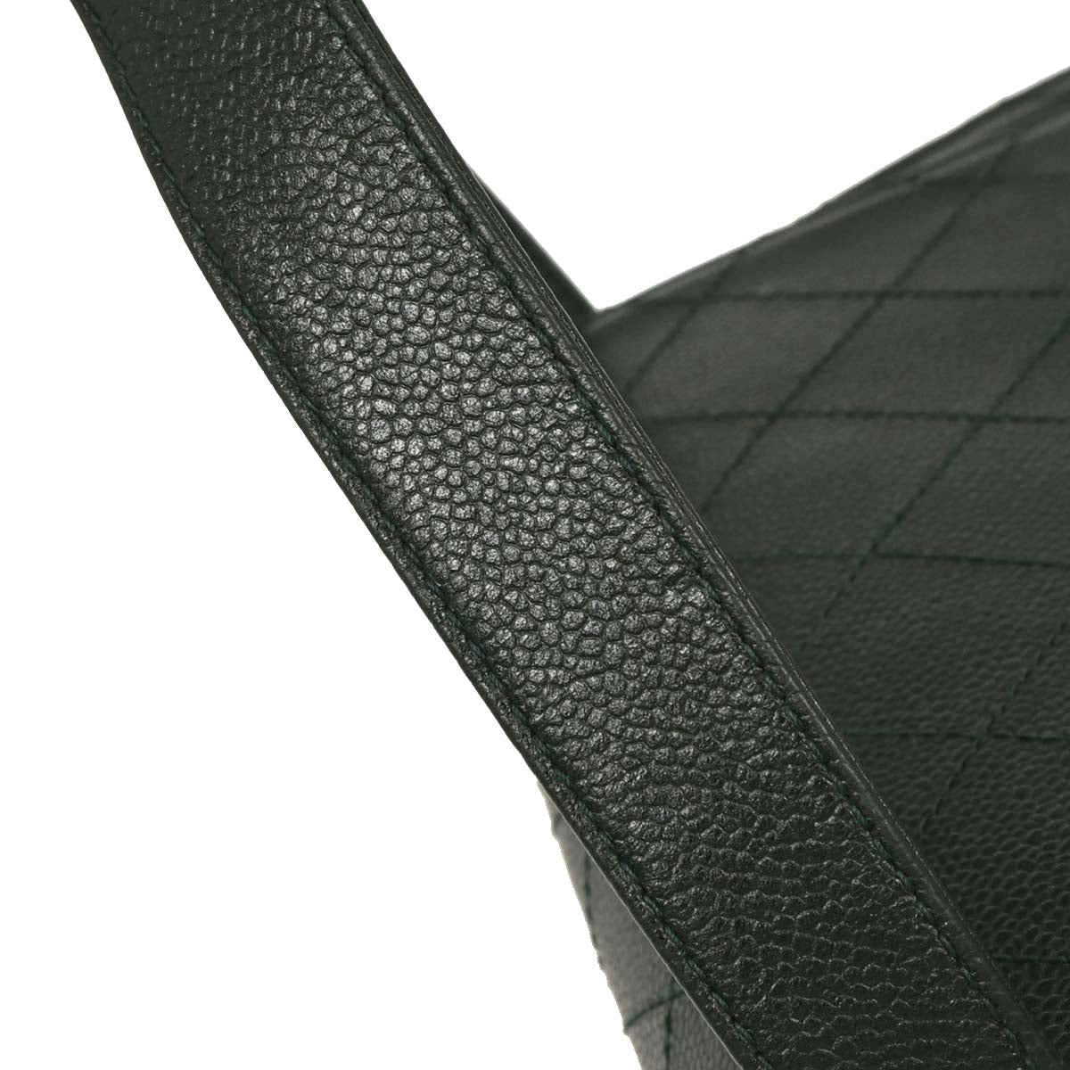 Chanel 1997-1999 Dark Green Caviar Handbag