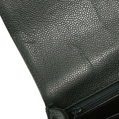 Chanel 1997-1999 Dark Green Caviar Handbag