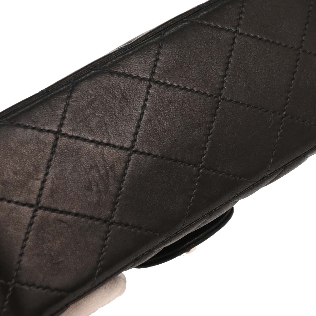Chanel 2000-2001 Black Lambskin Mini Classic Square Flap Shoulder Bag