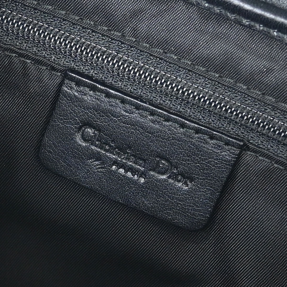 Christian Dior * Black Ostrich Saddle Handbag