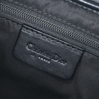 Christian Dior * Black Ostrich Saddle Handbag