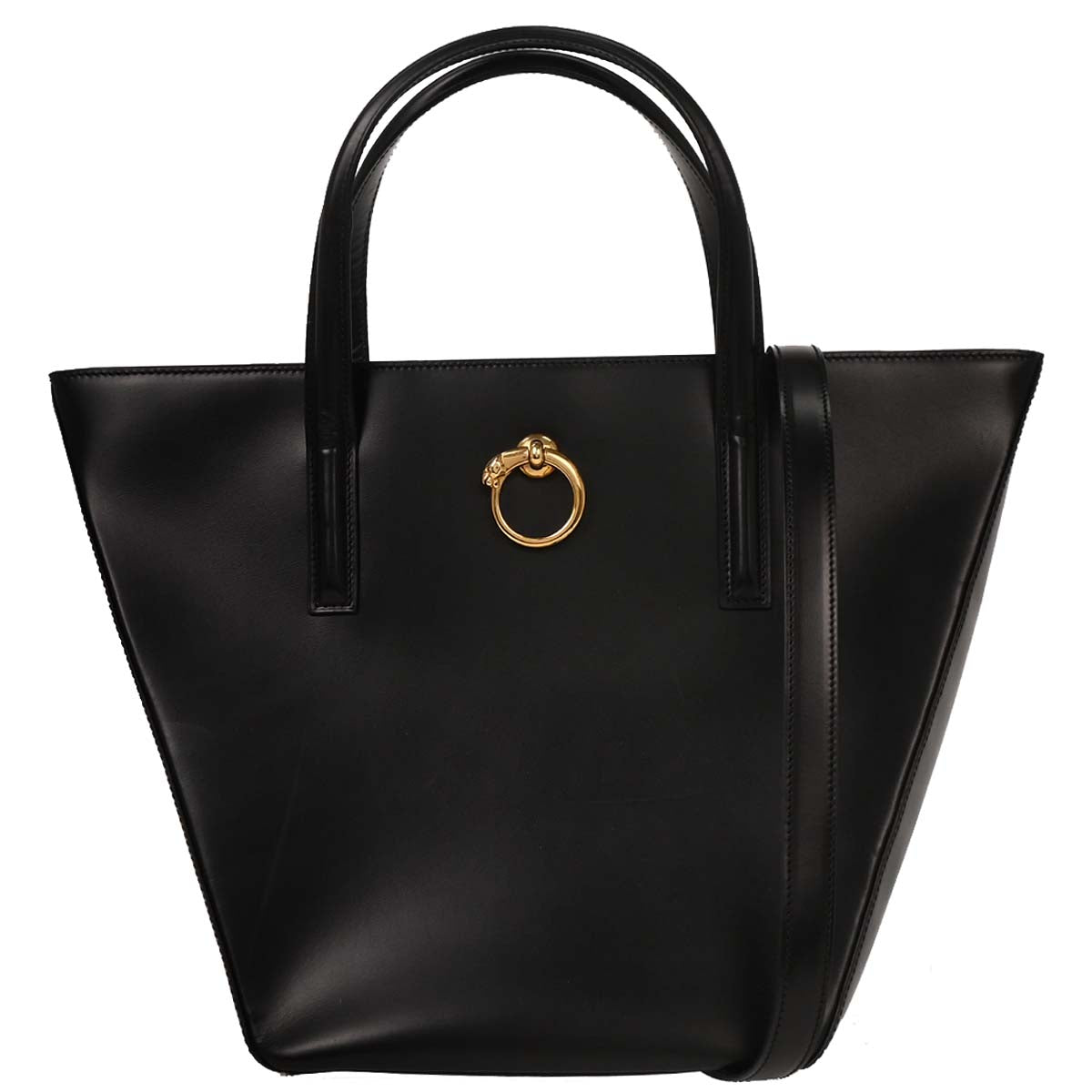 Cartier Black Leather Panthere 2way Shoulder Handbag