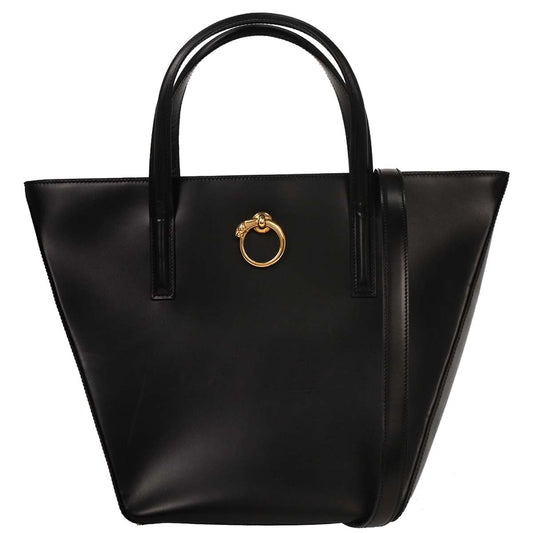 Cartier Black Leather Panthere 2way Shoulder Handbag