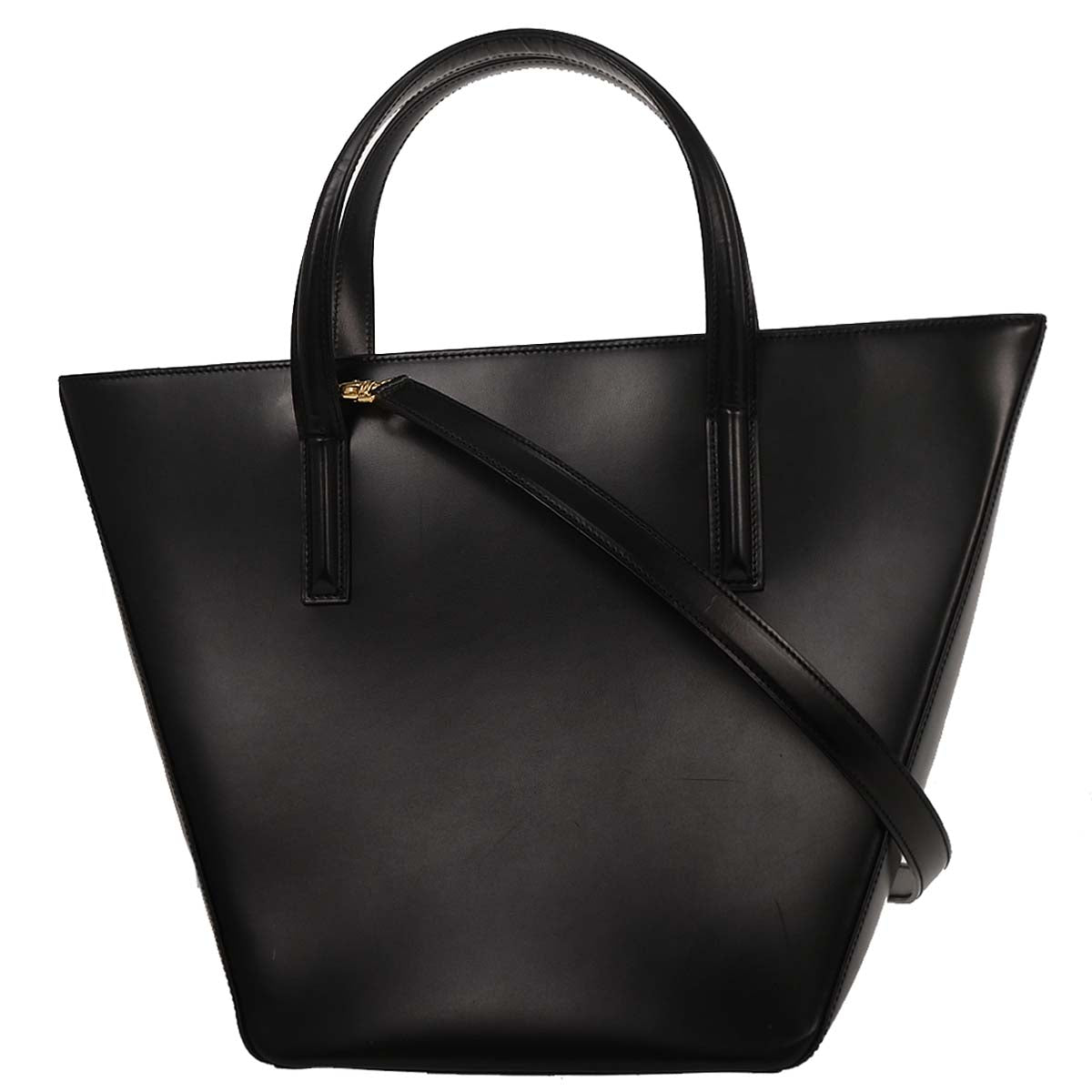 Cartier Black Leather Panthere 2way Shoulder Handbag