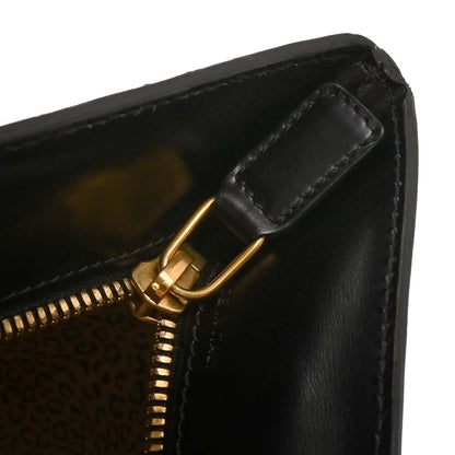 Cartier Black Leather Panthere 2way Shoulder Handbag