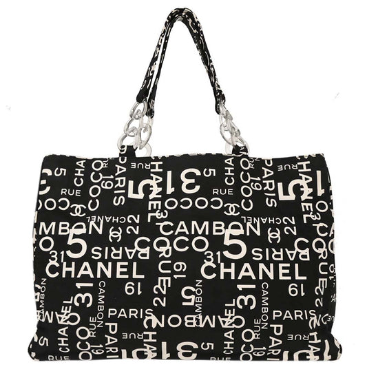 Chanel 2002-2003 Black Canvas By Sea Tote Handbag