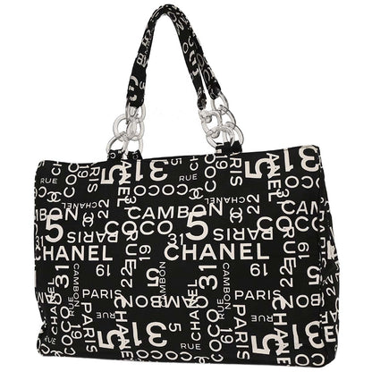 Chanel 2002-2003 Black Canvas By Sea Tote Handbag