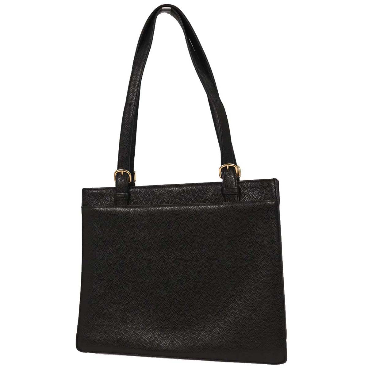 Chanel 1997-1999 Black Caviar Tote Handbag