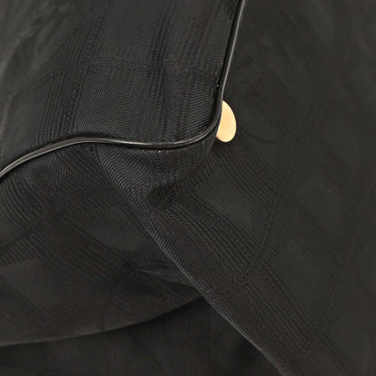 Chanel 2005-2006 Black Jacquard Nylon Travel Line Tote Handbag