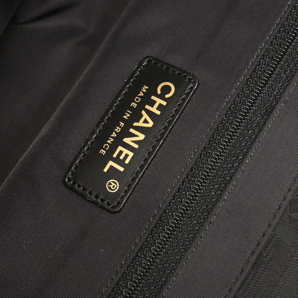 Chanel 2005-2006 Black Jacquard Nylon Travel Line Tote Handbag