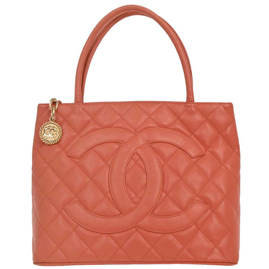 Chanel 2003-2004 Pink Caviar Medallion Tote Handbag
