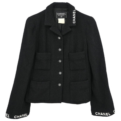 Chanel Single Breasted Jacket Black