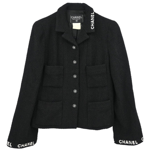 Chanel Single Breasted Jacket Black