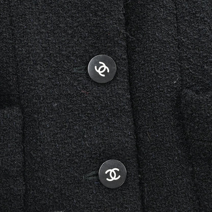 Chanel Single Breasted Jacket Black