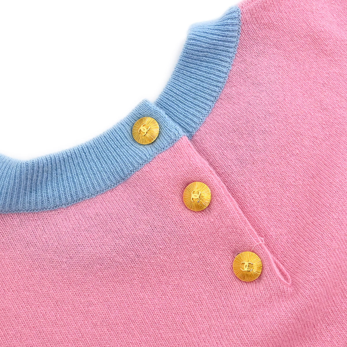 Chanel Ensemble Cardigan Short Sleeve Top Pink #40 #36