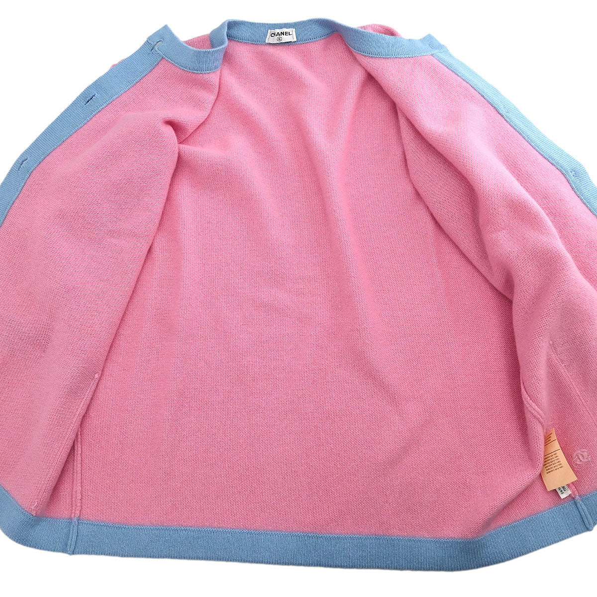 Chanel Ensemble Cardigan Short Sleeve Top Pink #40 #36
