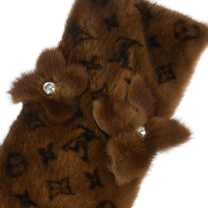 Louis Vuitton * Mink Shawl Stole M74259 Small Good