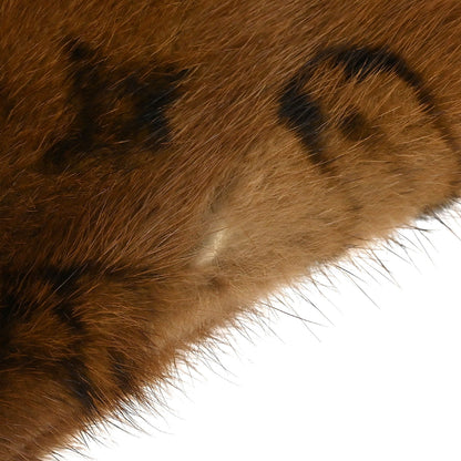 Louis Vuitton * Mink Shawl Stole M74259 Small Good