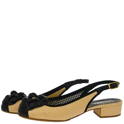 Chanel * Black Leather Shoes Sandals #36 1/2