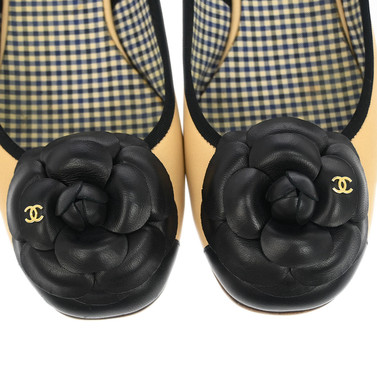 Chanel * Black Leather Shoes Sandals #36 1/2