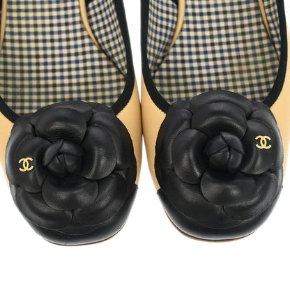 Chanel * Black Leather Shoes Sandals #36 1/2