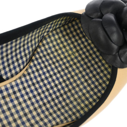 Chanel * Black Leather Shoes Sandals #36 1/2