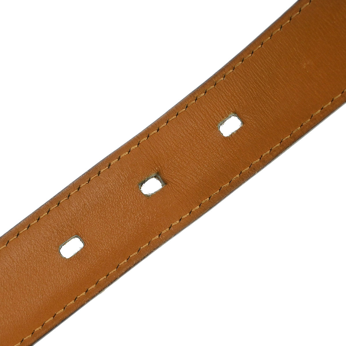 Hermes * Brown Ostrich Belt #85 Small Good