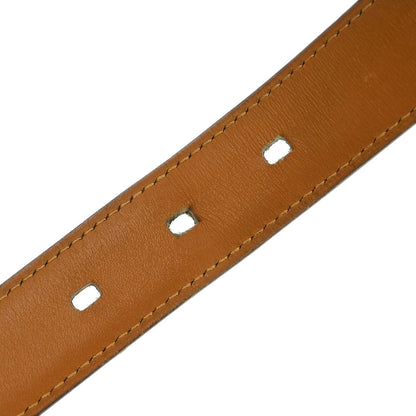 Hermes * Brown Ostrich Belt #85 Small Good
