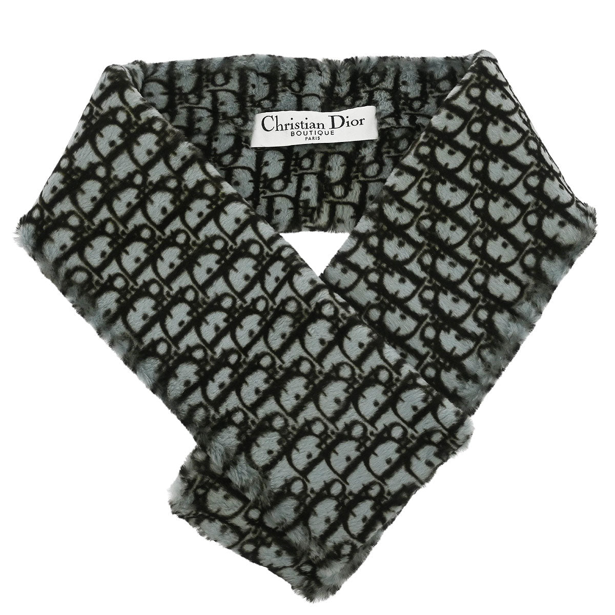 Christian Dior * Trotter Faux Fur Shawl Stole