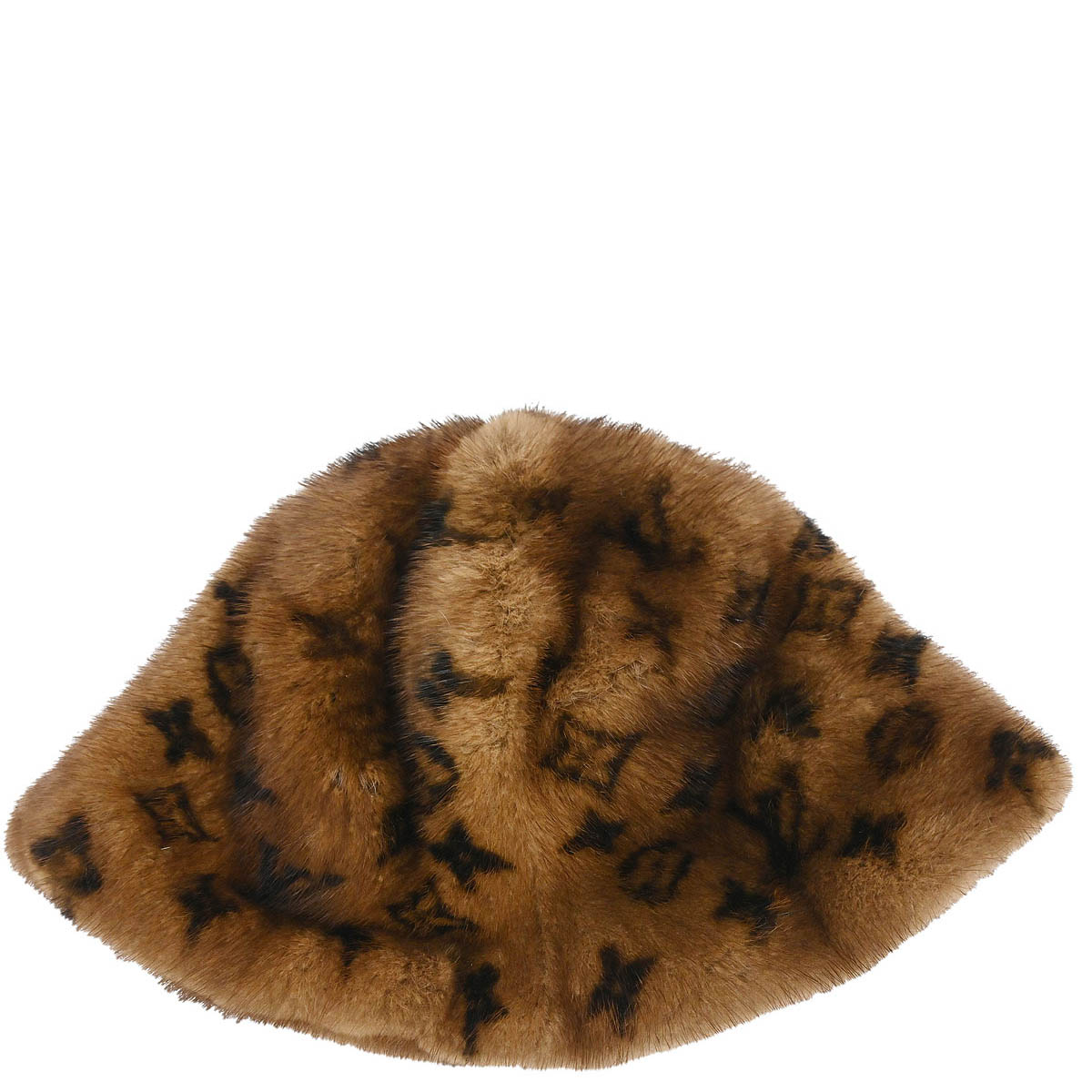 Louis Vuitton * Monogram Mink Vison Hat M74219 #S Small Good