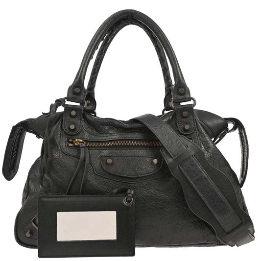 Balenciaga Black The Town 2way Shoulder Handbag