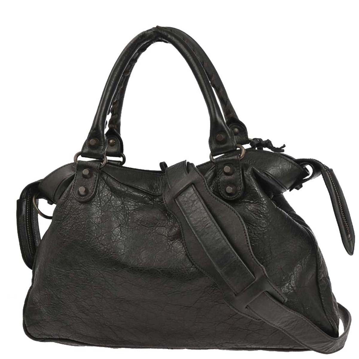 Balenciaga Black The Town 2way Shoulder Handbag