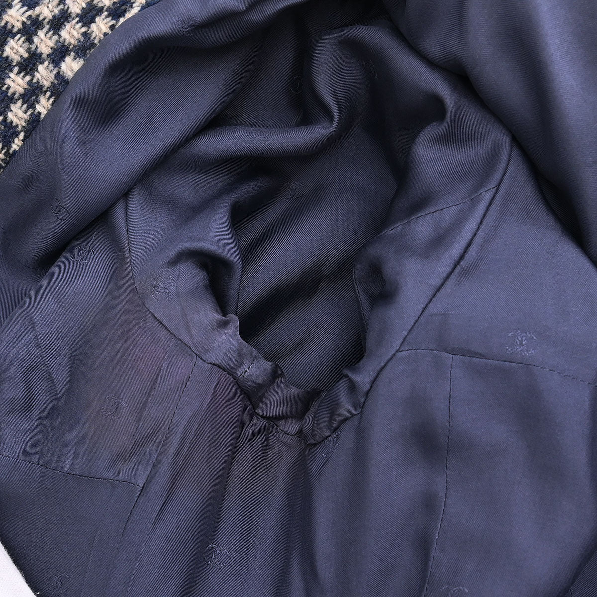 Chanel Single Breasted Jacket Navy #40