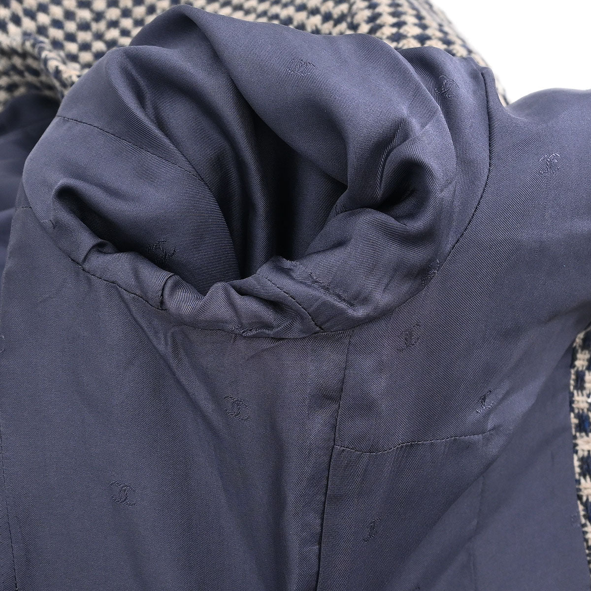 Chanel Single Breasted Jacket Navy #40