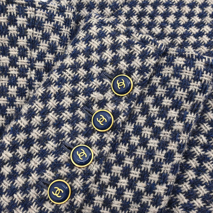Chanel Single Breasted Jacket Navy #40