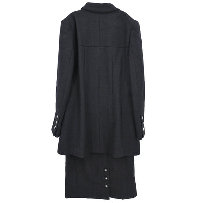 Chanel Setup Suit Jacket Skirt Black #40