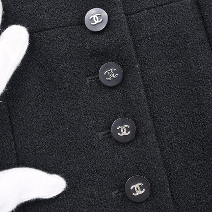 Chanel Setup Suit Jacket Skirt Black #40