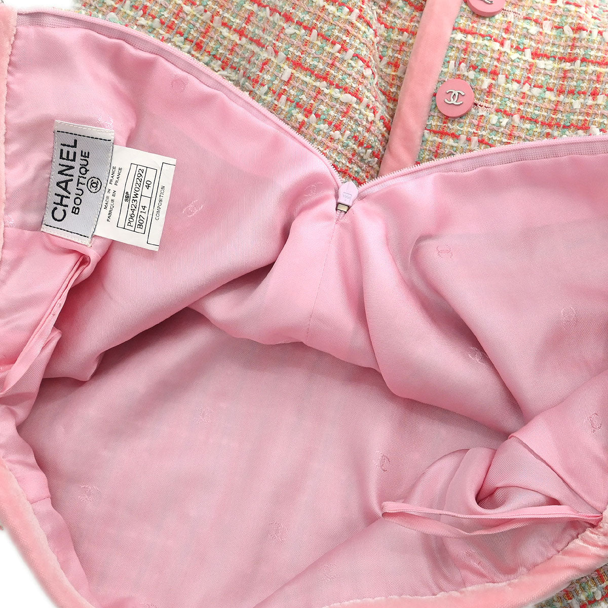 Chanel Setup Suit Jacket Skirt Pink #40