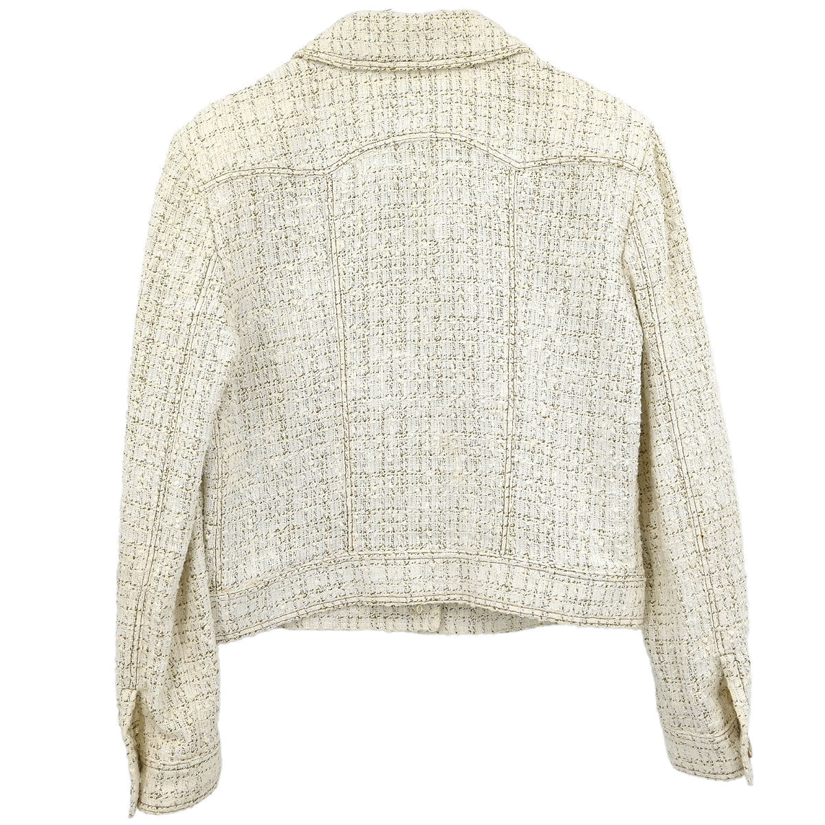 Chanel Single Breasted Jacket White #42